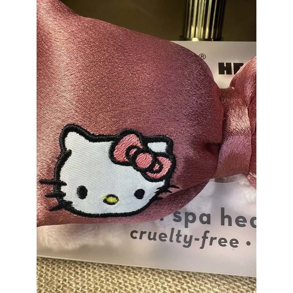 HELLO KITTY Super Soft Headband with ROSE SATIN BOW—NWT